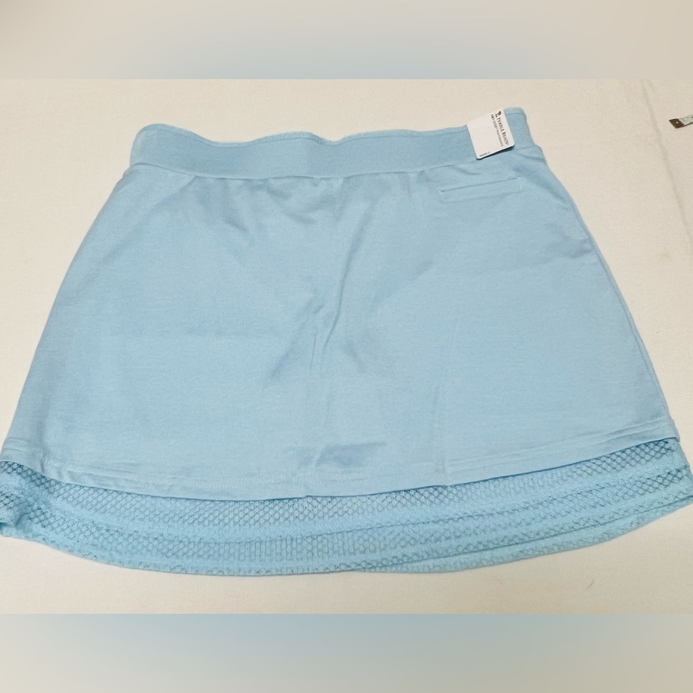 NWT Pebble Beach Sky Blue Golf Skort with Lace Hem detail. Size L
